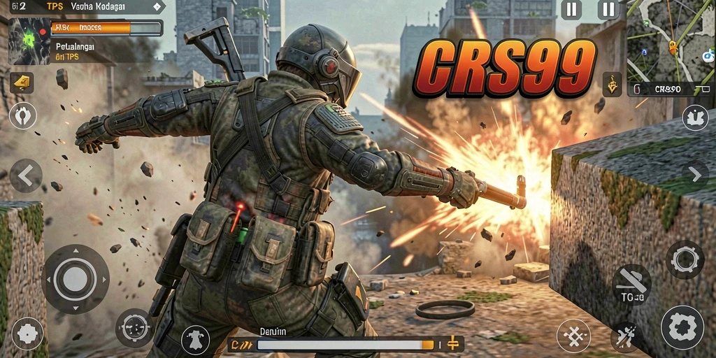Tampilan aksi mendebarkan dalam gameplay CRS99 yang memukau.