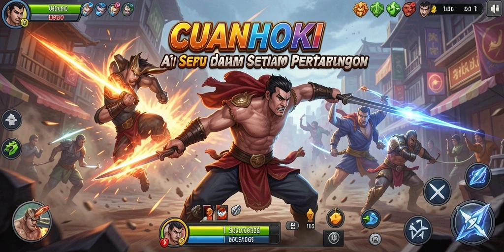 Screenshot menampilkan momen aksi seru dari CUANHOKI.