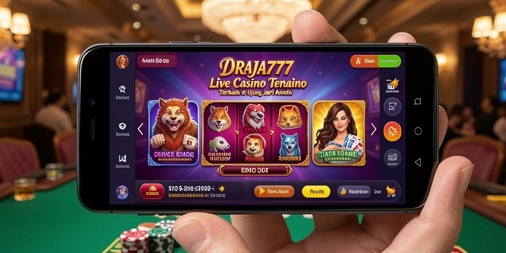 Tampilan gameplay Live Casino yang menegangkan di DRAJA777.