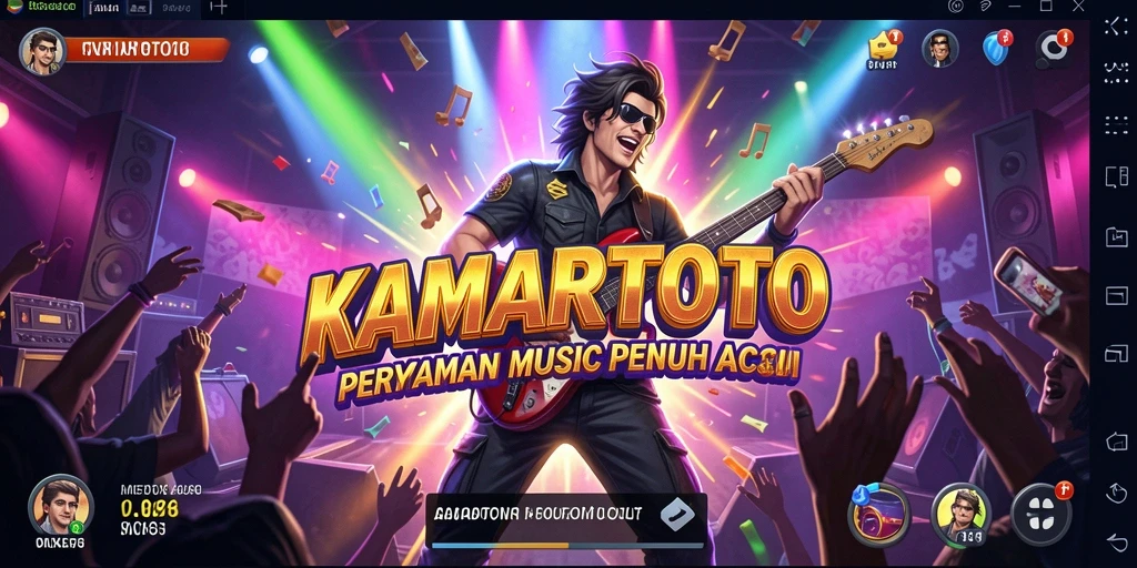 Tampilan gameplay KAMARTOTO yang penuh warna dan dinamis.