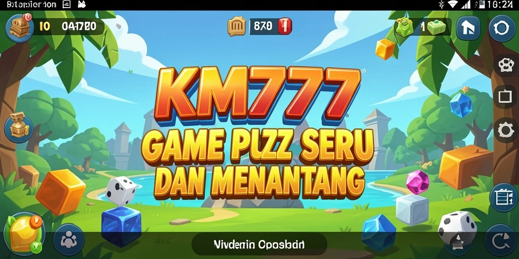 Tampilan gameplay puzzle yang menegangkan di KM777.