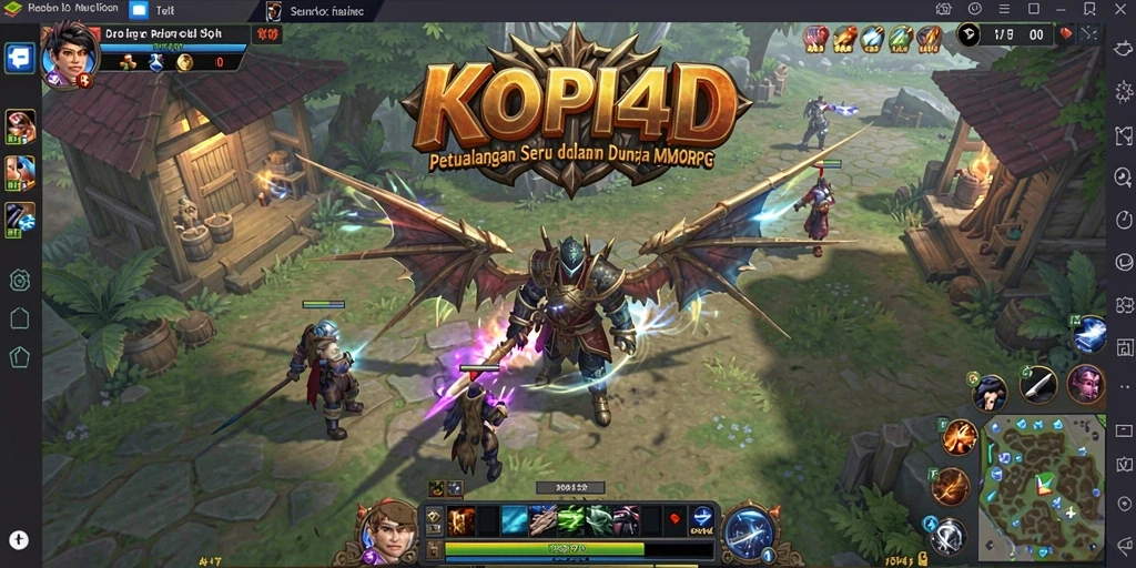 Tangkapan layar gameplay KOPI4D yang menampilkan aksi pertempuran seru.