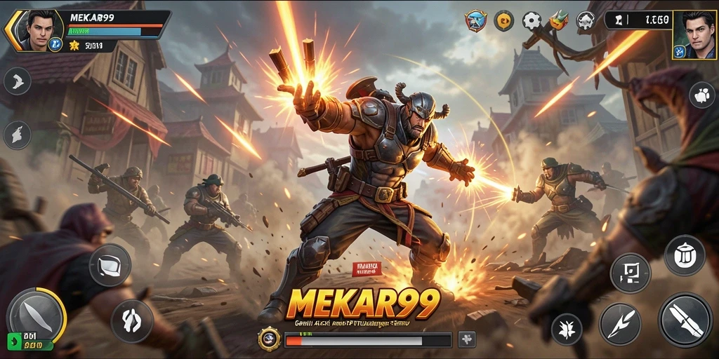 Tampilan gameplay seru MEKAR99 saat beraksi.