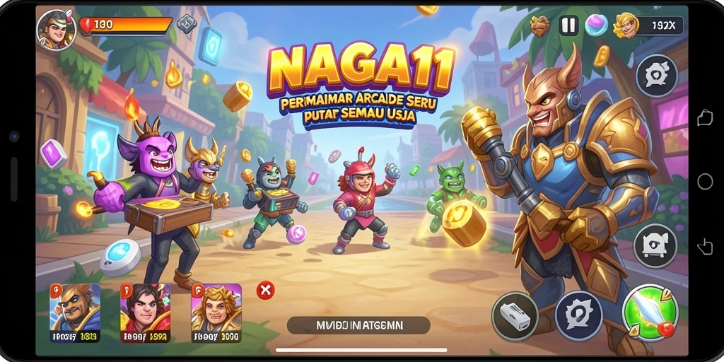 Screenshot gameplay NAGA11 yang penuh aksi dan tantangan seru.
