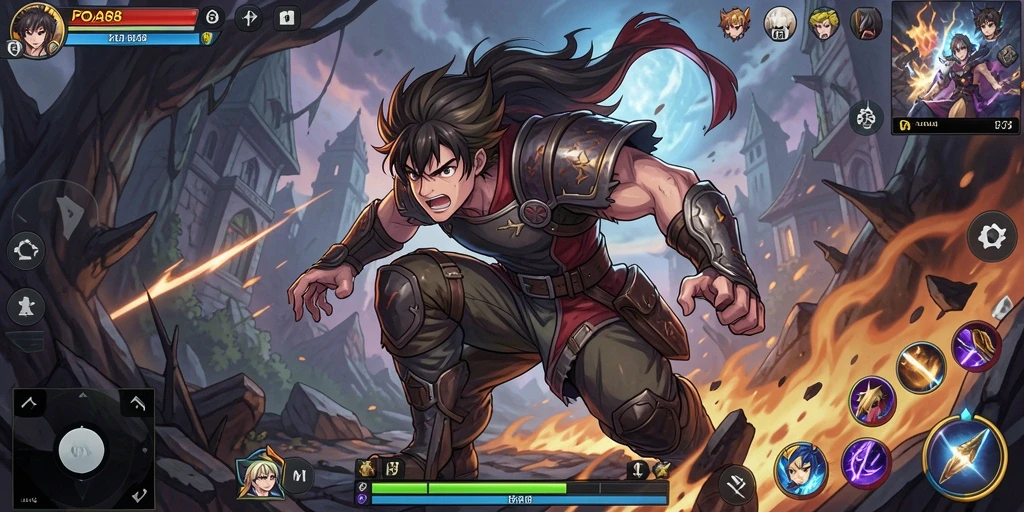 Screenshot gameplay POA88 menampilkan aksi seru karakter Anime.