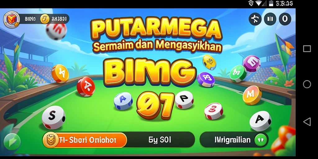 Screenshot PUTARMEGA menampilkan gameplay Bingo yang seru dan interaktif.