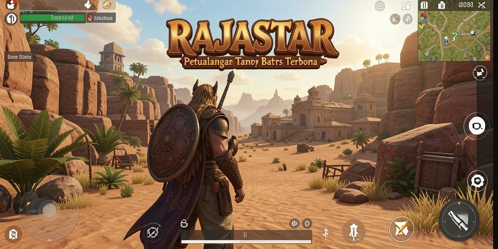 Screenshot utama RAJASTAR menampilkan gameplay seru dunia terbuka.
