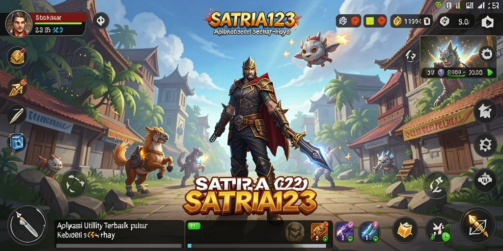 Tampilan antarmuka aplikasi SATRIA123 yang sederhana dan efisien.