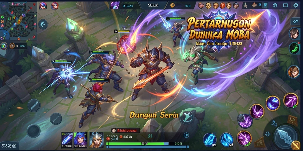 Gameplay seru SE328 dengan taktik MOBA yang mendebarkan.
