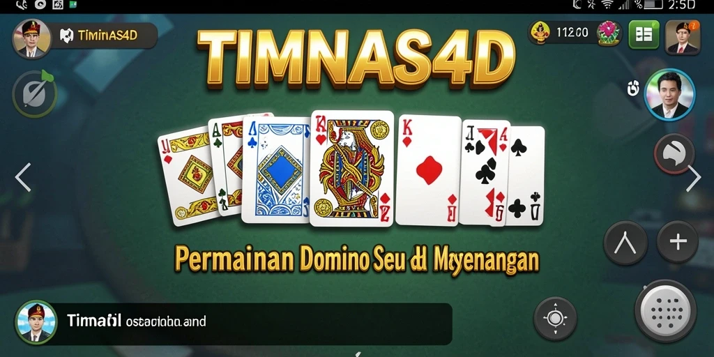 Tampilan gameplay SERU dari TIMNAS4D, permainan Domino yang menantang.