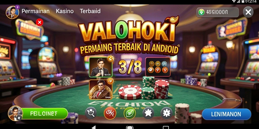 Tampilan gameplay menarik dari VALOHOKI dengan berbagai permainan Kasino.
