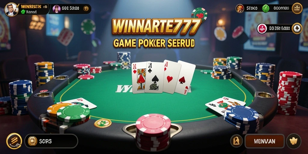Gameplay Poker menarik di WINRATE777 dengan antarmuka yang ramah.